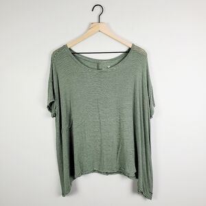 American Eagle Green Striped Top XS